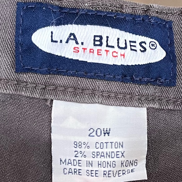 Gray Jeans L.A. Blues Stretch Jeans Plus Size 20 W Short Length Dressy Casual - Picture 7 of 12